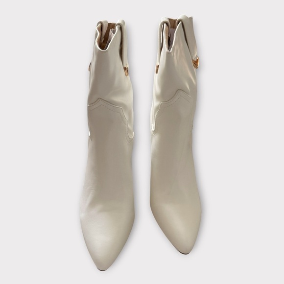 Lulus Western-Inspired Cream Block Heel Boots – Size 8.5 - Picture 5 of 10